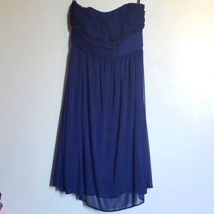 Beautiful navy Le Chateau strapless dress